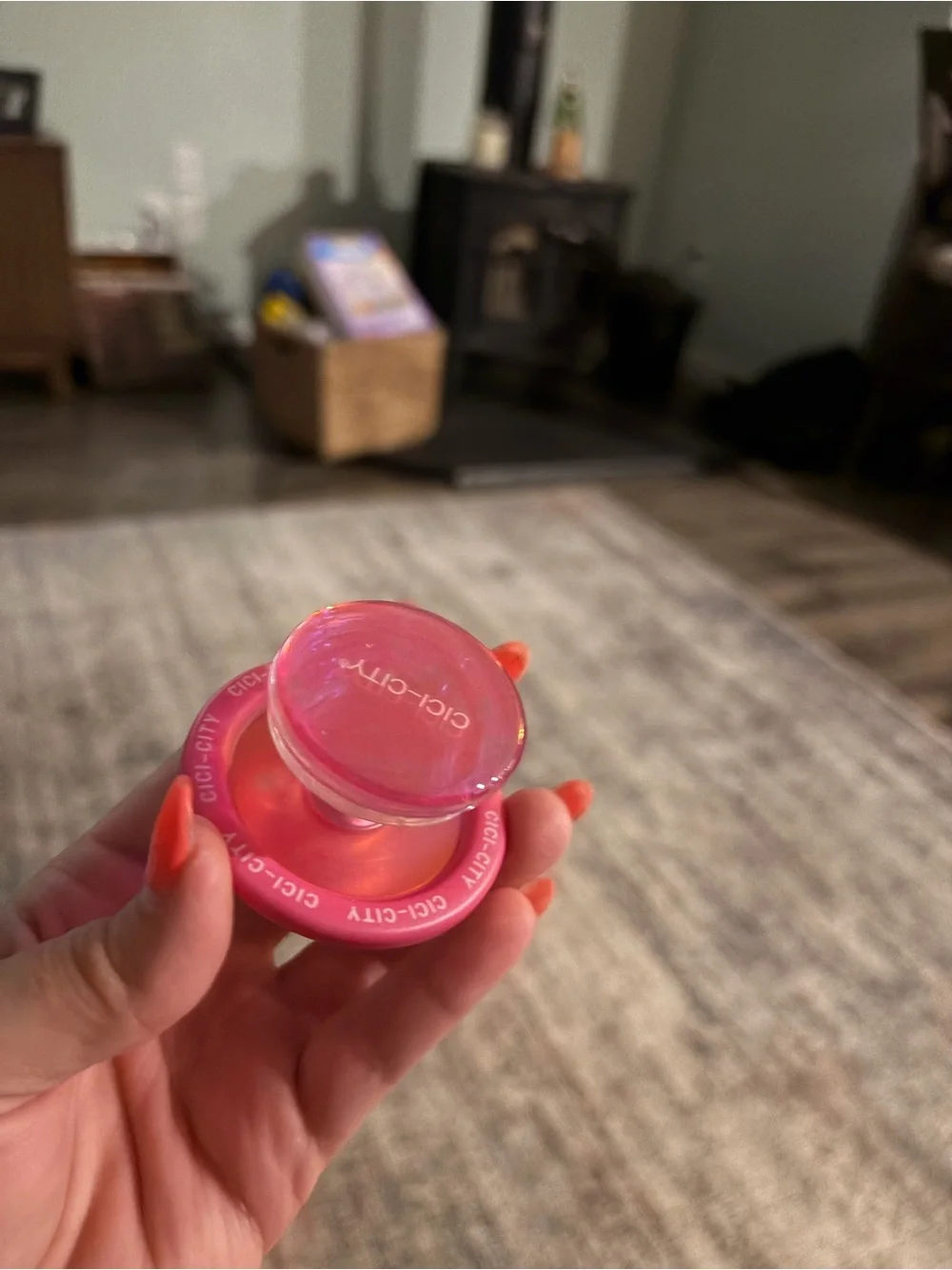 Pink Phone Case with Ring Grip - Compatible Cell Phone Accessory